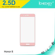 2.5D cobertura completa de vidro temperado protetor de tela de impressão de seda para Huawei honor8